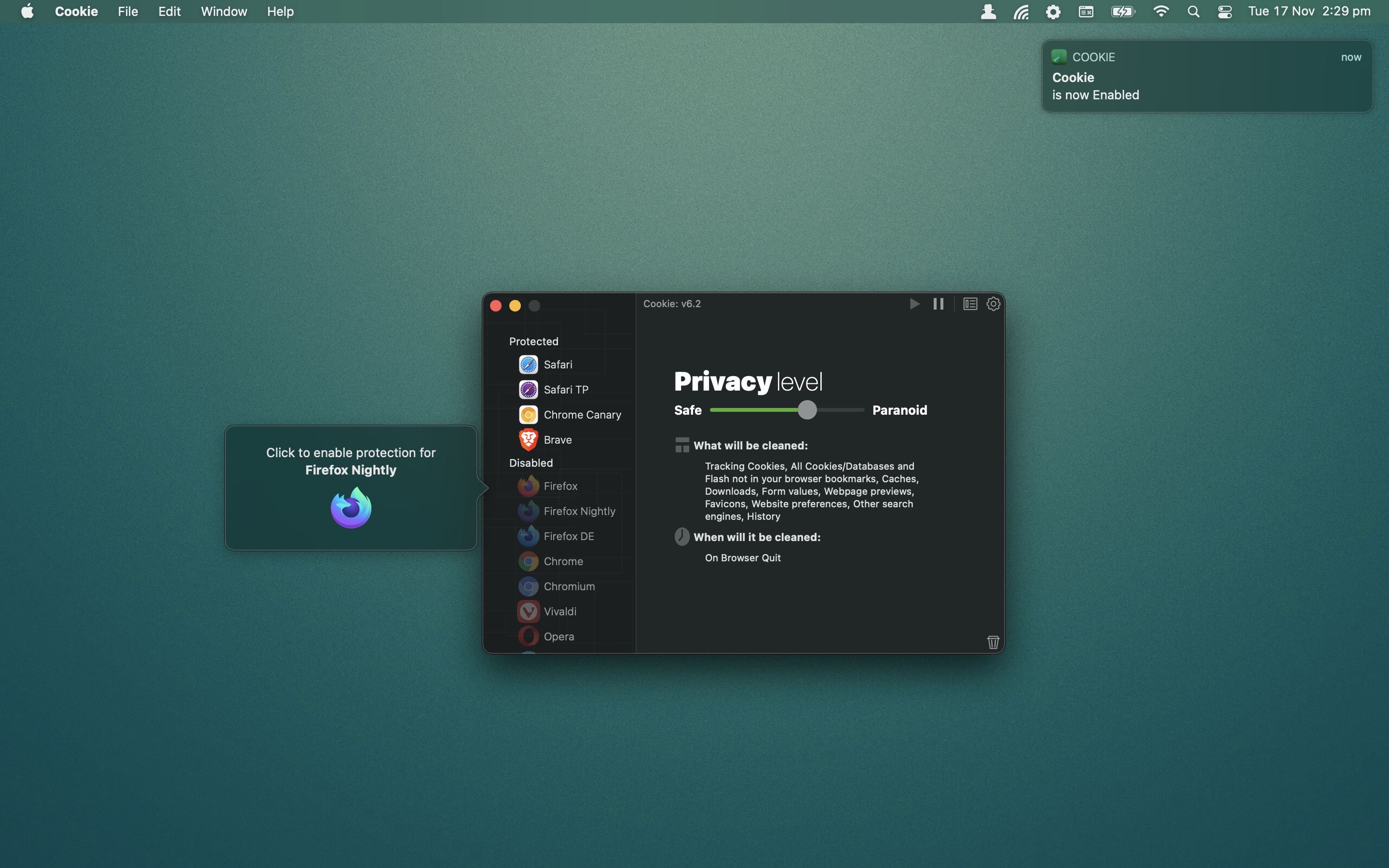 Cookie for mac 7.3.5 macOS隐私保护工具-Empower资源站 Cookie for mac 7.3.5 macOS隐私保护工具-Empower资源站