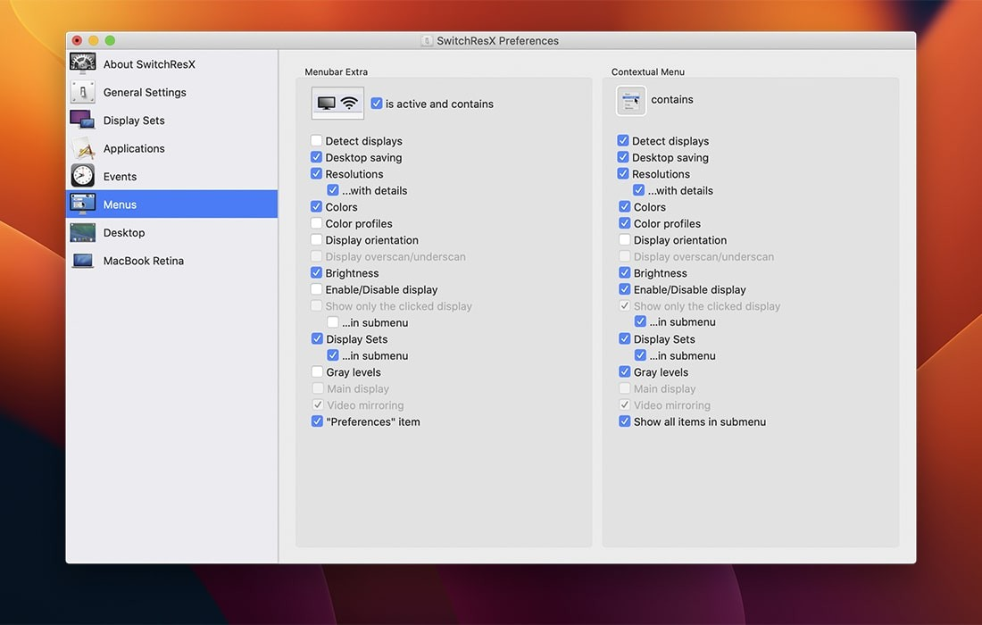 SwitchResX 4.13.4 Mac动态屏幕分辨率修改应用-Empower资源站