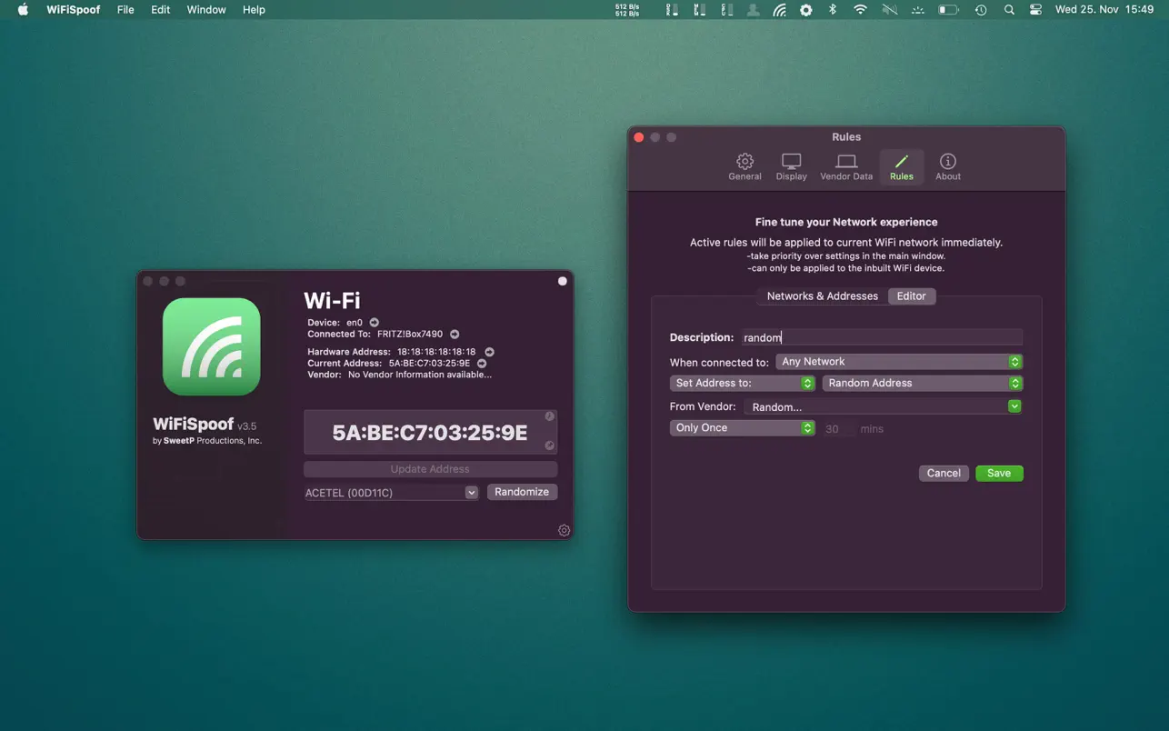 WiFiSpoof 3.9.5：修改MAC地址工具-Empower资源站