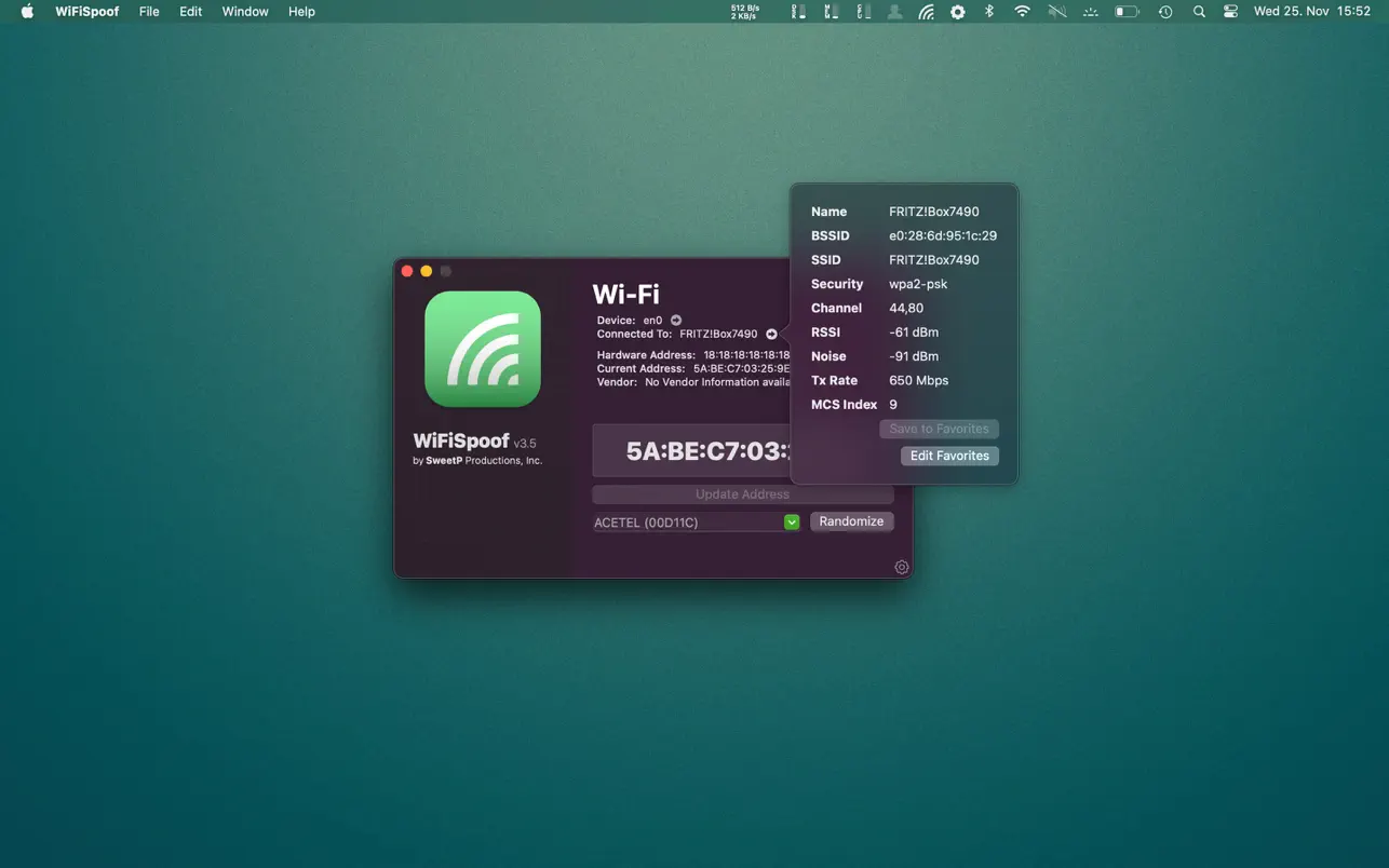 WiFiSpoof 3.9.5：修改MAC地址工具-Empower资源站