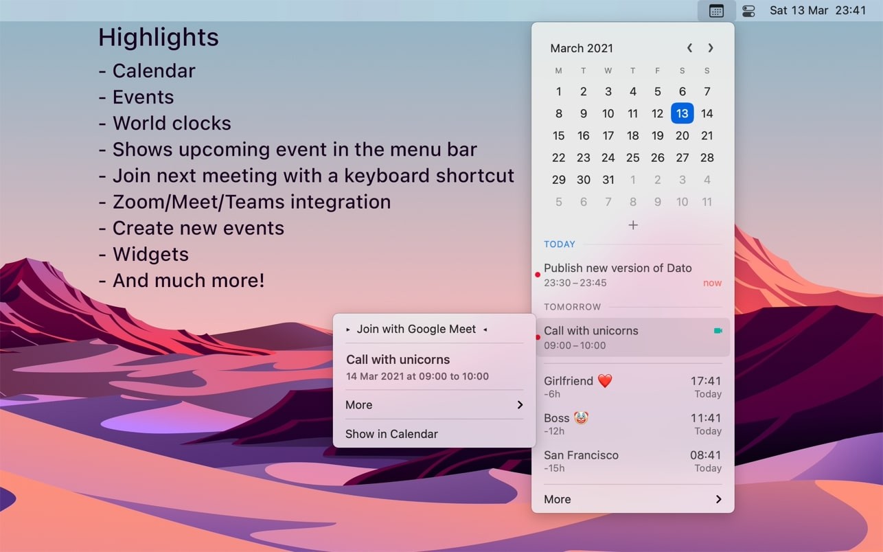 Dato：macOS 菜单栏的全能日历和世界时钟应用-Empower资源站