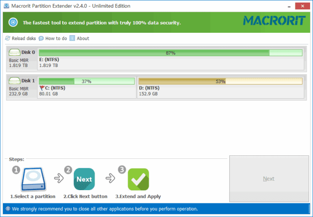 Macrorit Partition Extender(分区扩展软件) v2.6.0 便携版-Empower资源站