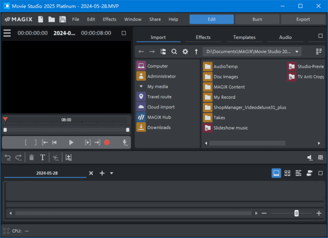 MAGIX Movie Studio Platinum 2025(视频编辑软件) v24.0.1.239-Empower资源站
