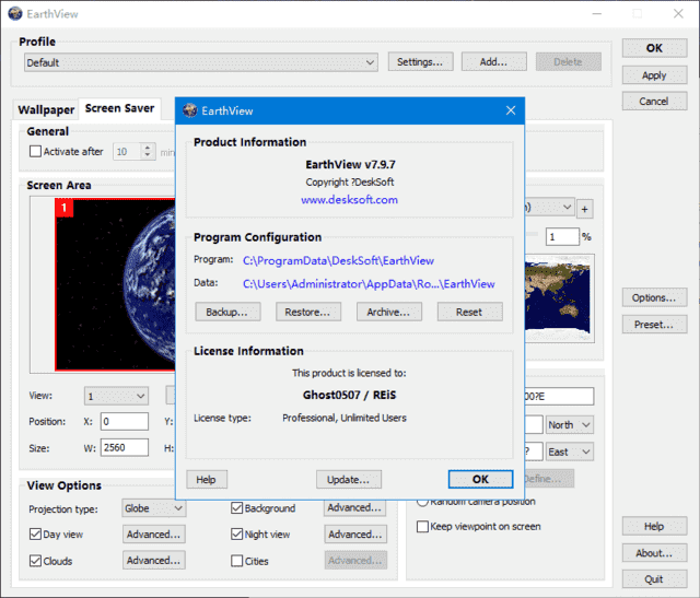 EarthView(提供卫星地球照片作为壁纸) v7.10.0 便携版-Empower资源站